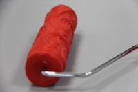 Rouleau de peinture en caoutchouc élégant et réglable à dégagement rapide de 19 cm pour revêtements de sol, brosse à motifs pour décoration murale, peinture industrielle DIY, designs ODM/OEM
