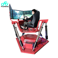 Simulador de Carreras 4D para Deportes de Interior, Asientos con Movimiento, Juegos de Entretenimiento, Simulador de Conducción de Autos 5D con 3 Pantallas