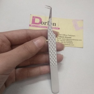 Nhãn Hiệu Riêng Kim Cương Grip Độ Chính Xác CE ISO Chứng Nhận Mở Rộng Lông Mi Nhíp Trắng 90 Độ Lash Khối Lượng Bán Buôn Không Gỉ - Product Image 1