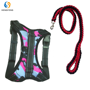 Gilet da passeggio imbottito regolabile per animali domestici Set di guinzaglio per imbracatura per cani da compagnia riflettente morbido in tela di Tweed regolabile - Product Image 1