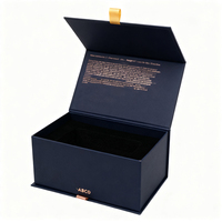 Boîte cadeau pliable personnalisable ruban de satin fermeture de cassette magnétique pour sérums de soins de la peau emballage de Noël Saint Valentin