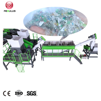Ligne de machines certifiées CE pour le recyclage, le broyage, le lavage, l'essorage, le chauffage et le séchage de bouteilles PET de soda, d'eau et de café (format gallon)