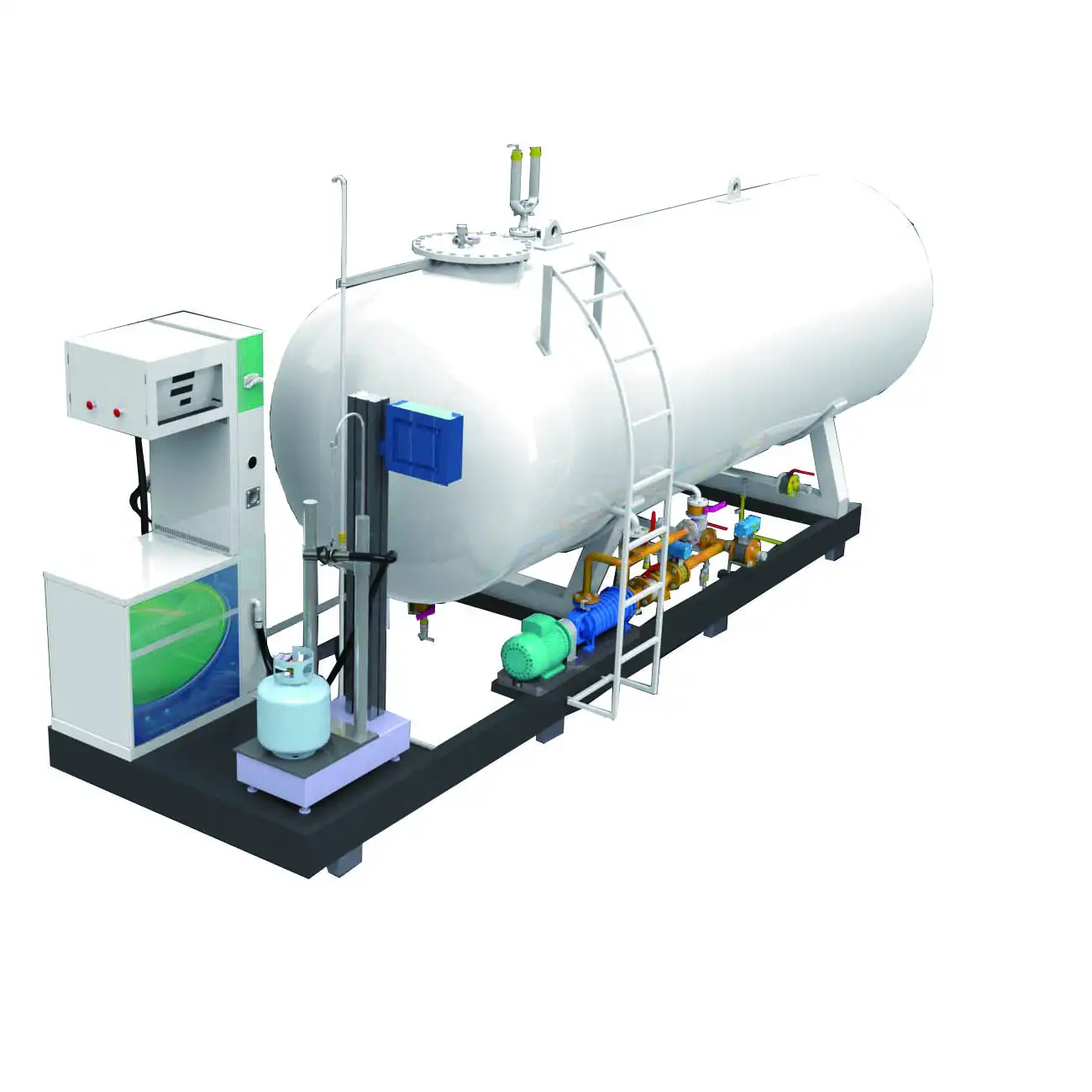 L'industrie 10000 litres gpl propane stockage mobile station de remplissage usine de dérapage
