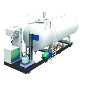 pressure vessel lpg gas filling machine storage tank skid station with cylinder