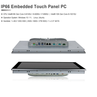 PC à écran tactile capacitif industriel de 17 pouces avec écran tactile intégré Intel I3 I5 I7 de 10e génération pour contrôleur CNC/ATM/kiosque