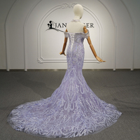 Robes de soirée sirène élégantes Jancember GT26066, couleur lilas, avec paillettes, style sweetheart