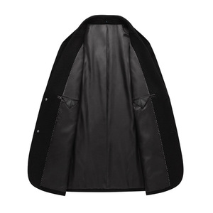 Automne hiver Slim Fit <span class=keywords><strong>laine</strong></span> Blazer hommes mode <span class=keywords><strong>laine</strong></span> costume veste décontracté bouton veste <span class=keywords><strong>manteau</strong></span> - Product Image 4