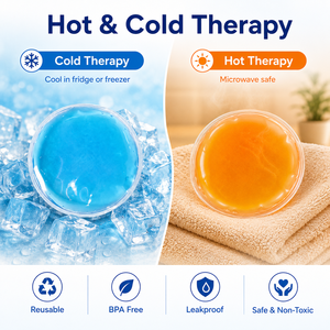 Soft Comfortable PVC Round Mini <strong>Gel</strong> Hot Cold Compress <strong>Ice</strong> <strong>Pack</strong> for Post Surgery Recovery Muscle Relaxation - Product Image 4