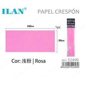 Carta Crespa Ilan 50x200 Cm Rosa Chiaro Per Lavori Artigianali - Product Image 1