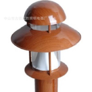 Lampes solaires LED pour pelouse en alliage d'aluminium, imitation bois, éclairage extérieur de jardin, résistantes à l'eau, semi-encastrées, garantie 3 ans - Product Image 2