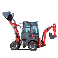 Excavator Mini TOPONE, Loader Diesel 37kW Mesin Euro5, Hydraulic Wheel Loader Kapasitas Bucket 0.6cbm, Terperkuat