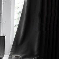 Rideaux de salon isolants thermiques personnalisés en charbon de bois, rideaux plissés à pincement design moderne pour la chambre à coucher