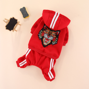 Cheap Wholesale tiger Sport Pet Hooded Sweatshirt Dog Hoodie Luxury Dog Jackets Coats Hoodie Pet <b>Clothes</b> - Product Image 1