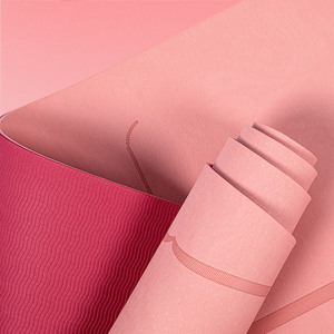 Esterilla de Yoga de TPE de doble capa, ecológica, Etiqueta Privada, antifatiga, logotipo personalizado de alta calidad, para Pilates - Product Image 2