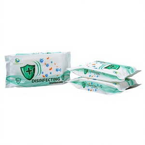 Kawaii, 1 paquete de 20 toallitas limpiadoras húmedas ecológicas con aroma a hierba de limón, hojas suaves y convenientes para uso familiar y del bebé - Product Image 1