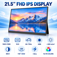 Moniteur portable 21,5 pouces FHD IPS double Type C pour le télétravail, les voyages d'affaires et le gaming
