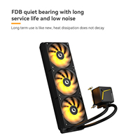 Refroidisseur d'eau pour processeur AIO ARGB Zeromaster New Style 360 mm, compatible AM5/LGA 2011, affichage de la température, refroidissement du processeur PC pour le jeu