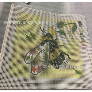 Tissu imprimé pour point de croix avec motif coloré pour l'art de la broderie 100x100cm - Product Image 1