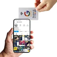 Tarjeta RFID con Código QR Programable para Redes Sociales, Tarjeta NFC para Reseñas de Google