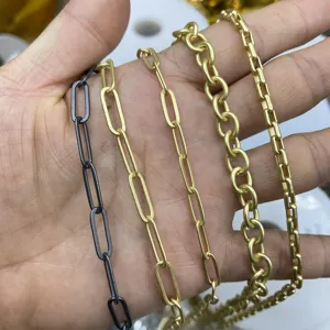 Factory Price High quality Brass matte chain for jewelry making design necklace bracelet jewelry DIY