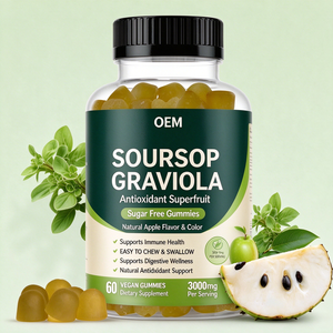 Gomitas de Extracto de Fruta de Guanábana de 3000 mg OEM, Refuerzo Inmunológico, Antioxidante, Suplemento Herbal Vegetariano para Adultos con Pectina - Product Image 1