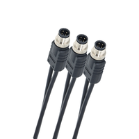 Câble en Y KRONZ M12 4P avec connecteur mâle vers deux câbles à extrémités libres 3M, étanche IP67, répartiteur en Y pour capteurs et actionneurs industriels