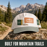 Topi Baseball Kulit Jahitan Kulit Asli untuk Hiking, Bersepeda, dan Pendakian Gunung, 6 Panel, Bordir, Model Snapback untuk Pria