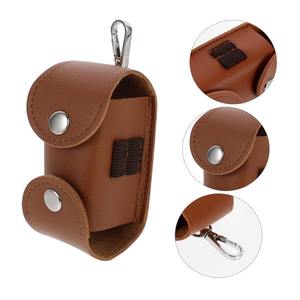 Mini sac à balles de golf à suspendre à la taille, housse en cuir PU, pochette d'accessoires de golf portable avec clip de ceinture, organisateur de golf pour sports de plein air - Product Image 4