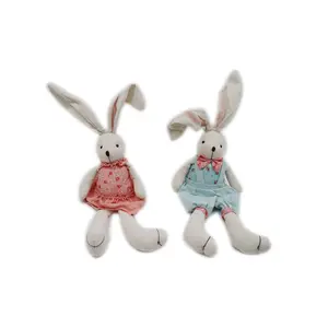 Factory Direct Spring Easter Jute Bunny Decoration Handmade Wholesale Easter Gift Set Home Decoration Easter Bunny