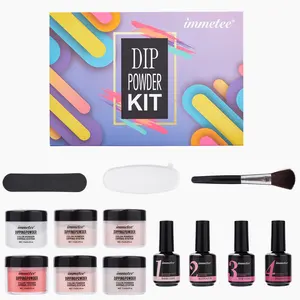 Nagel zubehör Dip Powder Vendors Set Großhandel Custom Private Label Coloured Nail Dipping Acryl pulver Set