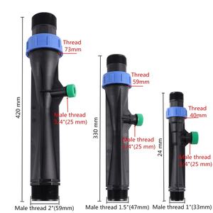 <span class=keywords><strong>Kit</strong></span> <span class=keywords><strong>de</strong></span> inyector <span class=keywords><strong>de</strong></span> fertilizante automático, accesorio <span class=keywords><strong>de</strong></span> <span class=keywords><strong>riego</strong></span> por goteo Venturi <span class=keywords><strong>de</strong></span> rosca macho <span class=keywords><strong>de</strong></span> 1 ", 1,5" y 2" - Product Image 2