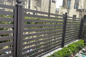 Vente directe des fabricants <span class=keywords><strong>de</strong></span> balustrade en aluminium lamelles rectangulaires panneau <span class=keywords><strong>de</strong></span> clôture d'intimité maison jardin école arrière-cour - Product Image 2