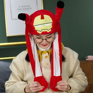 Chapeaux en peluche d'animaux mignons et chauds en coton PP, oreilles de lapin, licorne lumineuse, cadeau unisexe pour l'hiver – Vente chaude - Product Image 3