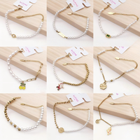 XUPING Bracelets en gros plaqués or, motif étoile et perle, assortis, pour femmes, bijoux empilables tendance