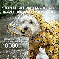 Imperméable pour chien imprimé petit canard jaune avec indice d'étanchéité 10000 PA