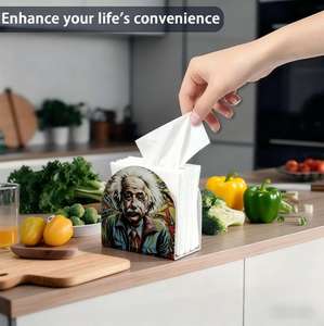 Porte-serviettes en métal vintage au design moderne pour la cuisine, les cafés, les tables de pique-nique, rangement de papier, décoration, porte-serviettes en étain - Product Image 4