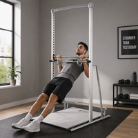 Station d'entraînement multifonctionnelle compacte avec barre de traction et support pour dips – Cadre d'entraînement de force pour la maison