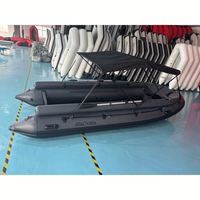 Bateau pneumatique gonflable pour jet ski 4,7 m, 8 personnes, avec auvent pliable, support porte-canne, base de montage et butée de proépaulement pour embarcation de loisirs, fabriqué en Chine, faible MOQ