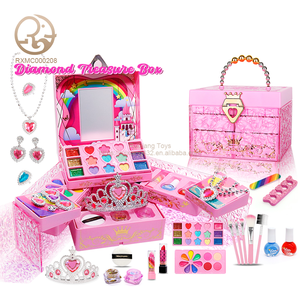 Bé Màu Hồng Công Chú<span class=keywords><strong>a</strong></span> Trang Điểm DIY Bead Vòng Đeo Tay Làm Kit Cho Cô Gái Chơi Trò Chơi Trẻ Em Mỹ Phẩm Đồ Chơi Nhự<span class=keywords><strong>a</strong></span> Đầy Đủ Thiết Lập Trang Điểm Trẻ Em - Product Image 1