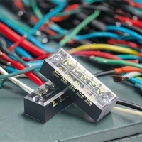 Bloc de distribution en cuivre à vis multipositions ignifuge 100A 5-10 AWG pour armoire de commande d'automatisation industrielle