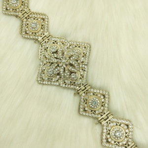 <span class=keywords><strong>Ceinture</strong></span> en métal avec chaîne en or français pour femmes, longueur réglable, robe <span class=keywords><strong>caftan</strong></span> de mariage marocaine avec <span class=keywords><strong>ceinture</strong></span> en cristal - Product Image 2