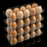 Barquette à œufs 10 unités en PET de qualité alimentaire, type coquille, avec structure antichoc pour fermes avicoles, vente au détail et centres d'emballage