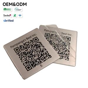 Targhetta in Metallo Personalizzata con Codice QR, Incisione Chimica, Stampa, Lavorazione di Lamiera - Product Image 1