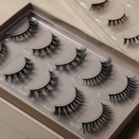 IShero Private logo Three in One 3 Set Eyelashes Box pink Half Lashes Book Corner Eyelash