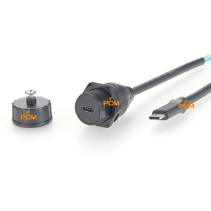 0.3m 30cm <strong>USB</strong> Type C Gen3.0 3.1 Female Male Plug <strong>Socket</strong> 0.3M IP67 Extension Waterproof <strong>USB</strong> Cables <strong>USB</strong> C Panel Mount Data Cord - Product Image 3