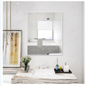Miroir de salle de bain à cadre noir, rectangulaire horizontal, <span class=keywords><strong>mural</strong></span>, pour salle de bain, hôtel, moderne, simple, vente en gros - Product Image 6