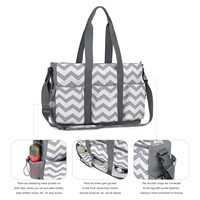 Sac de Rangement Portable Multifonctionnel pour Poussette de Voyage en Plein Air, Sac à Bandoulière Imperméable en Polyester pour Maman