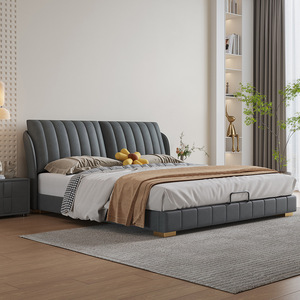 Modern Tufted Fabric <b>Bed</b> 1.8M Double <b>Bed</b> Bedroom Master <b>Bed</b> High Box <b>Storage</b> <b>Bed</b> - Product Image 2