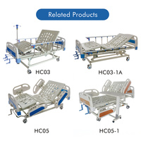 Usine en gros pas cher manuel deux fonctions ABS garde-corps utilisation des soins cliniques hôpital lit médical avec IV Pole & Mattress
