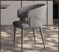 Chaise de salle à manger en cuir moderne et confortable design simple pour bureau à domicile hôtel et restaurant loisirs meubles de maître